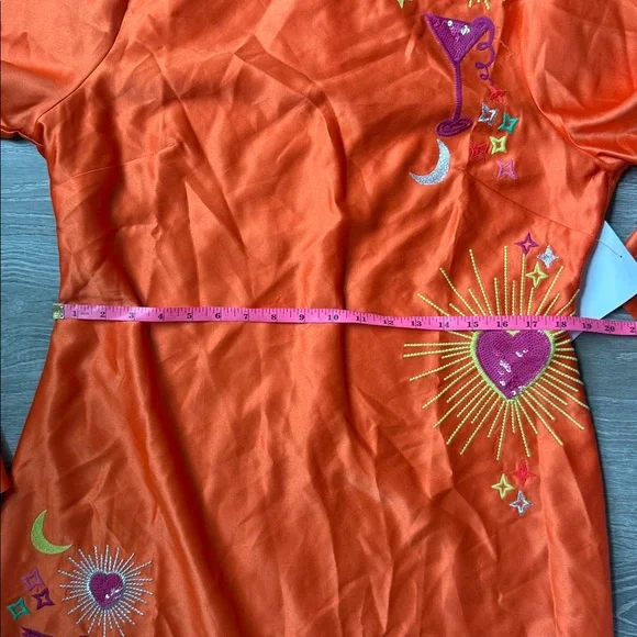 NEW Never Fully Dressed Orange Genesis Mini Dress 12 - Picture 9 of 12